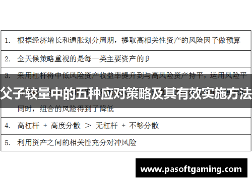 父子较量中的五种应对策略及其有效实施方法
