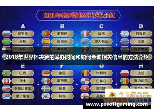 2018年世界杯决赛的举办时间和如何查询相关信息的方法介绍